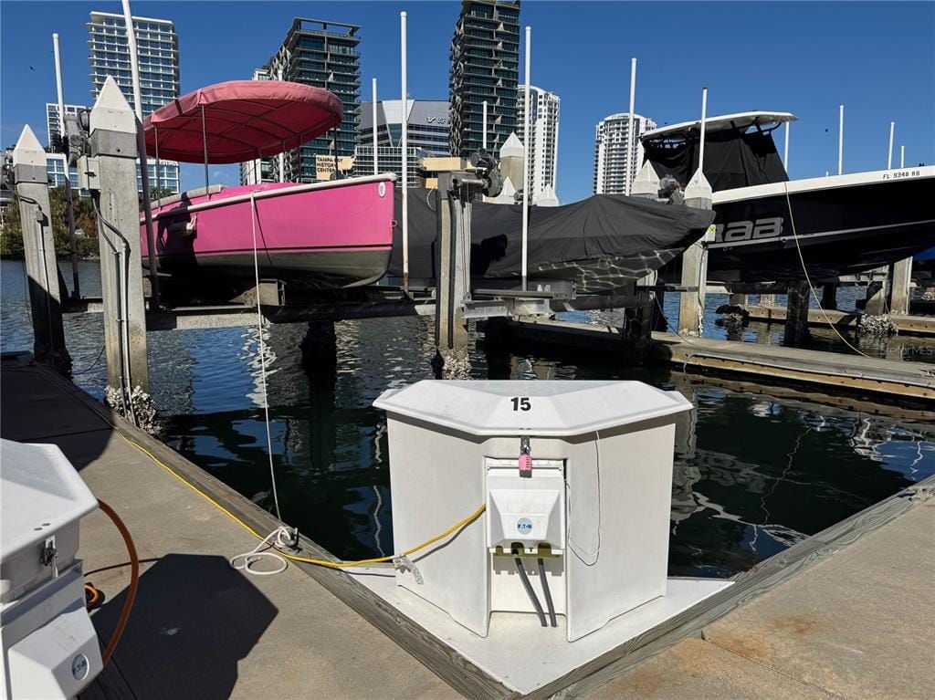 36’ Downtown Tampa Slip with Lift – Crimson Harbour Marina, Garrison Channel