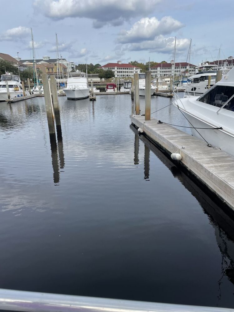 55′ Liveaboard Wet Slip at Myrtle Beach Yacht Club | Charter-Friendly | Little River, SC
