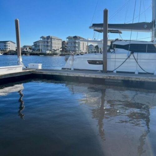 45′ Deep Water Wet Slip at Federal Point Yacht Club | Protected T-Head Slip | Carolina Beach, NC